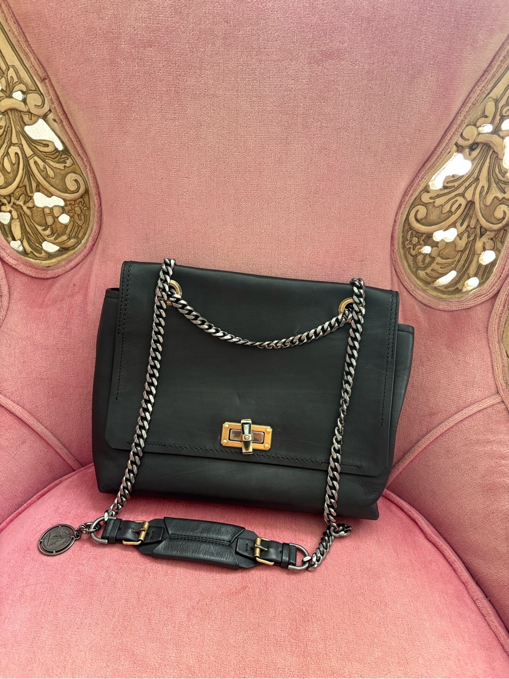 Lanvin Happy Medium Flap Shoulder Bag